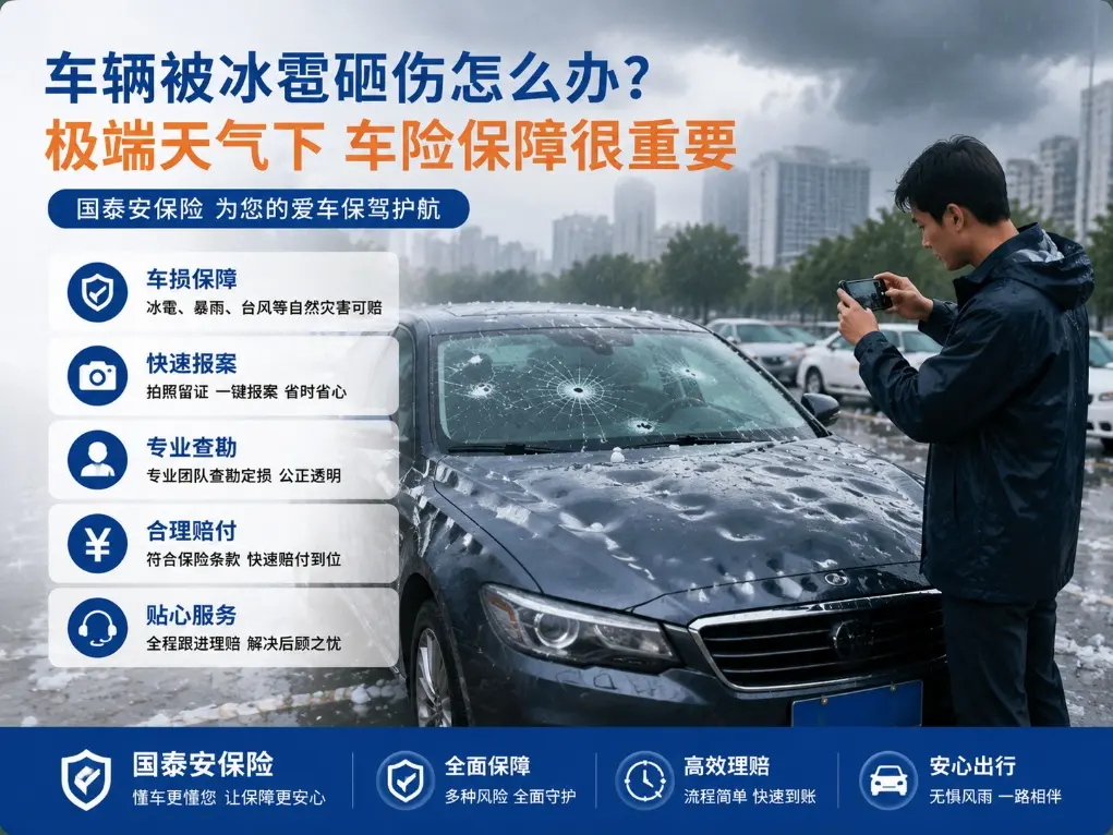 车辆被冰雹砸伤怎么办?极端天气下车险保障的重要性(图1) 车辆被冰雹砸伤怎么办?极端天气下车险保障的重要性(图1)