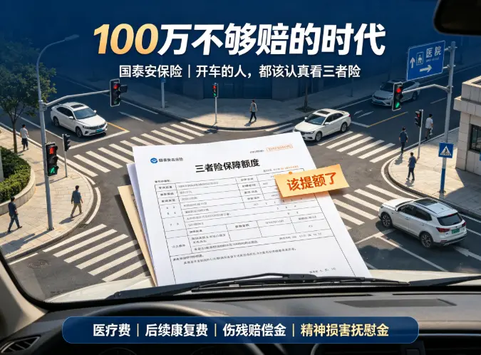开了好几年车,车险里的三者险你还在买100万吗?该提额了(图1) 开了好几年车,车险里的三者险你还在买100万吗?该提额了(图1)